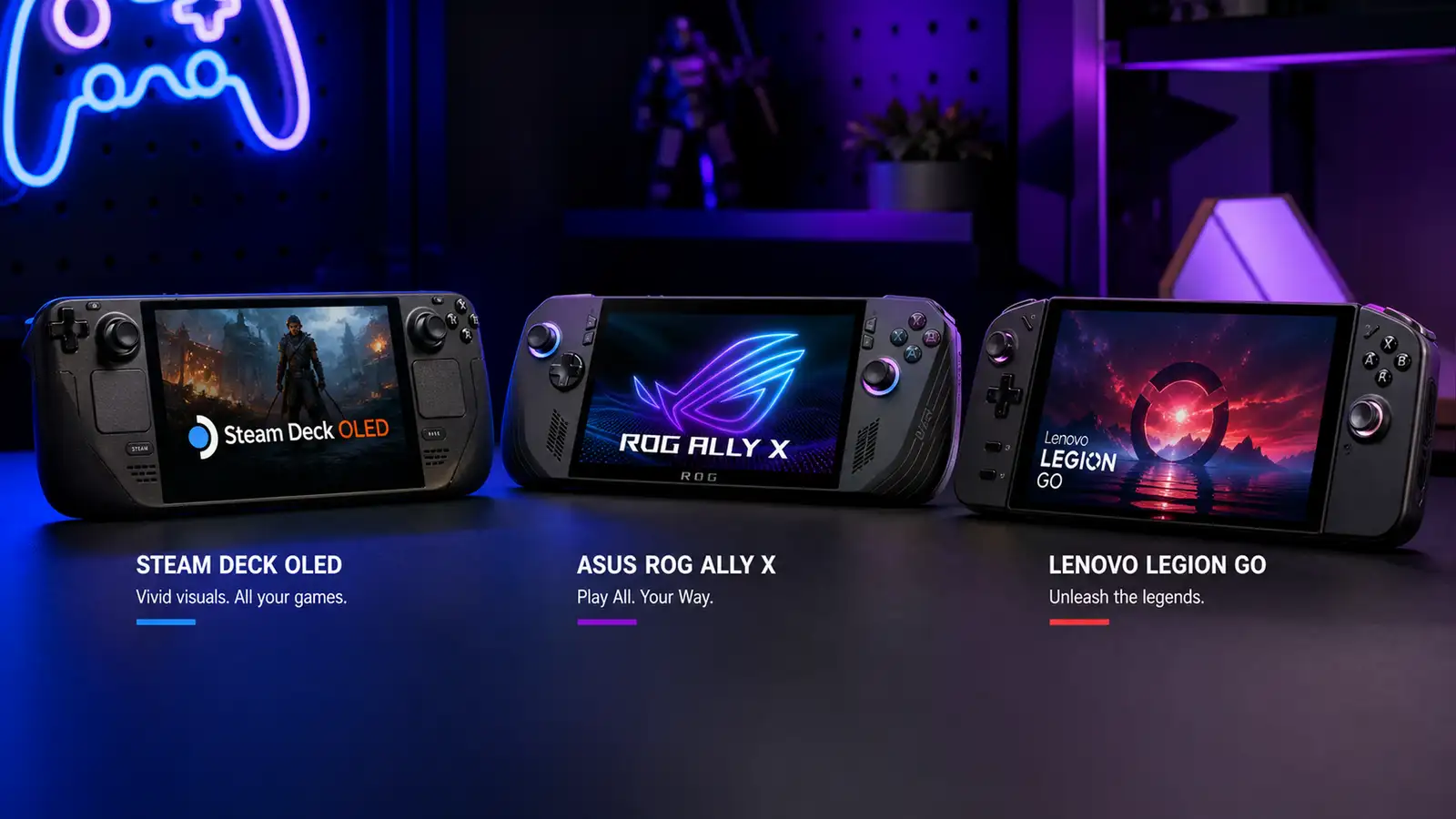 Steam Deck OLED vs ROG Ally X vs Legion Go: Which Gaming Handheld Wins in 2026?