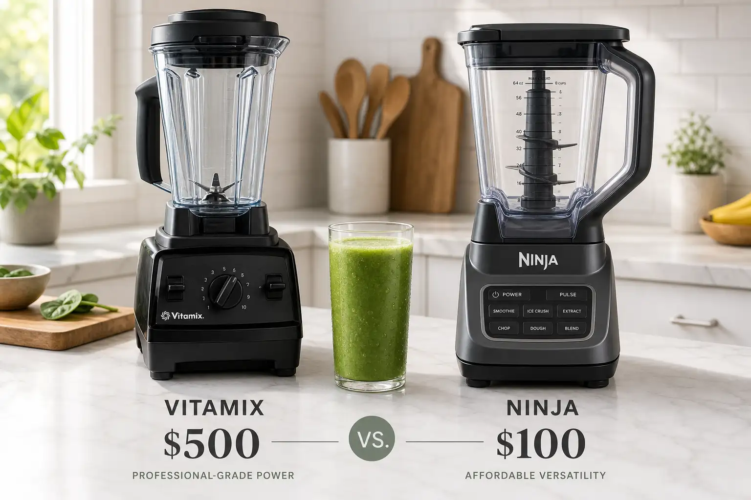 Vitamix vs Ninja Blender: Is the $500 Blender Worth 5x the Price?