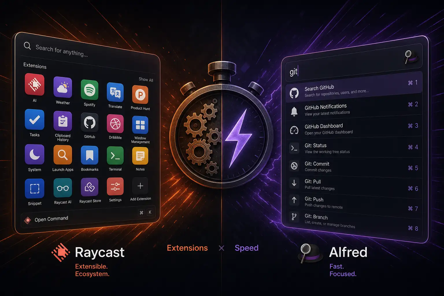 Raycast vs Alfred: The Mac Launcher War Comes Down to Extensions vs Speed