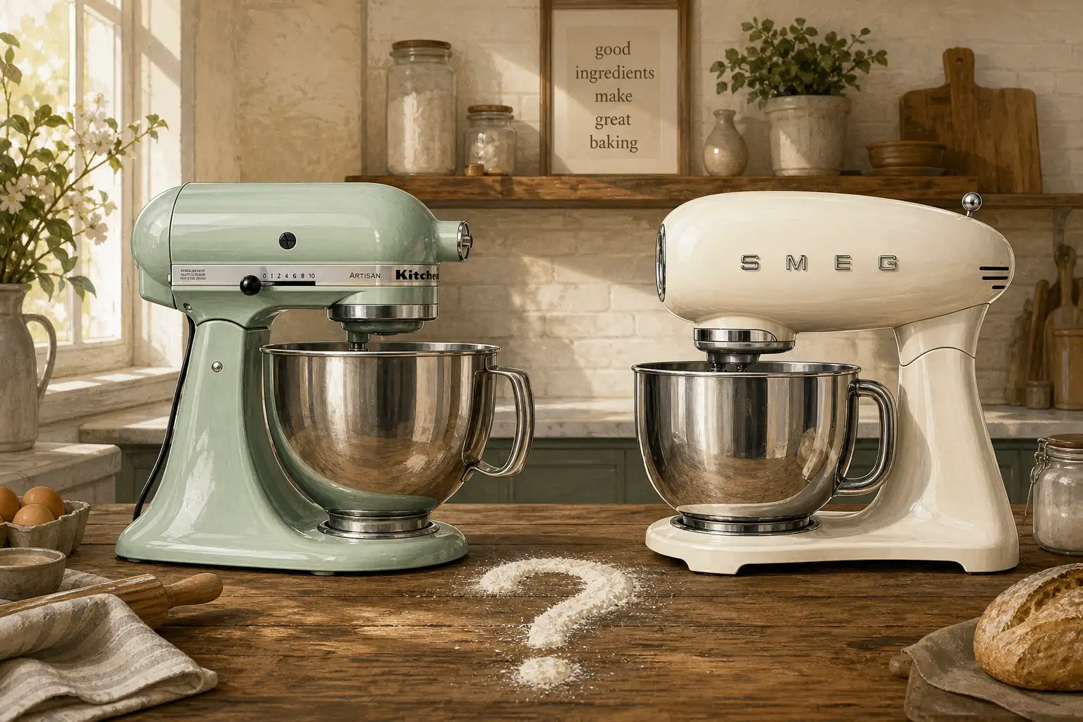 KitchenAid Artisan vs SMEG Stand Mixer: Retro Style Meets Baking Power